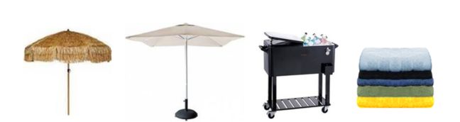 Catálogo de Guarda-Sóis, Bar e Material de Apoio